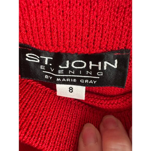 St. John red full length skirt
